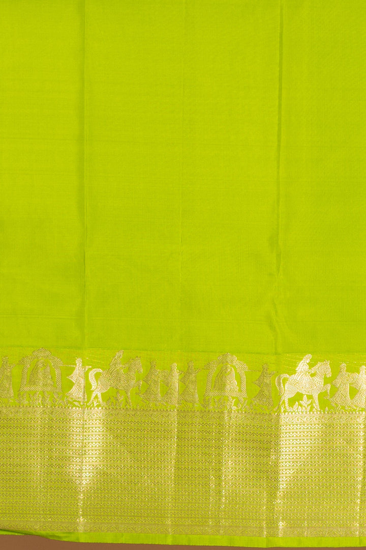 Green Kalyana oorvalam Pure Kanchi silk saree