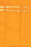 Apple red and Gamboge yellow Pure Kanchi silk saree)