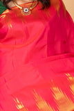 Dual Tone pink Temple Pure Kanchi silk saree
