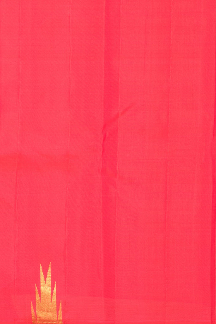 Dual Tone pink Temple Pure Kanchi silk saree