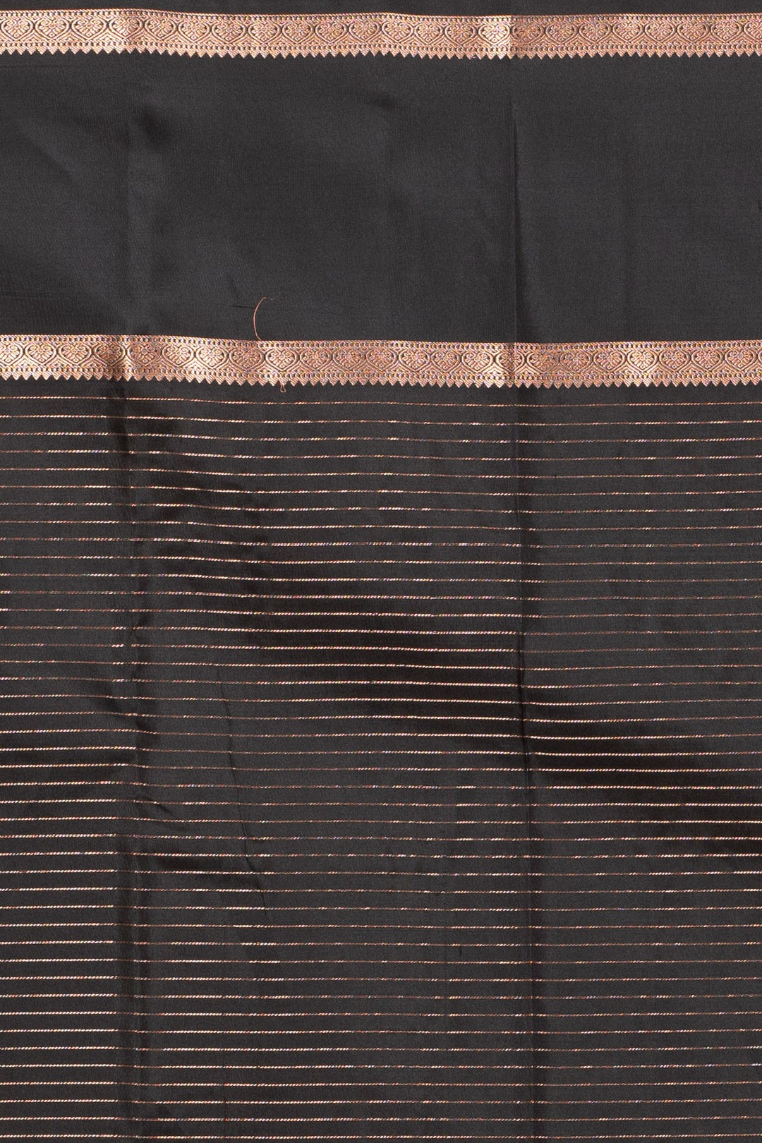 Olive green and Black Retta Patta Border Pure Kanchi silk saree