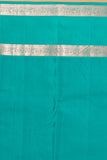 Peacock Blue and Teal green Checked pure silk saree