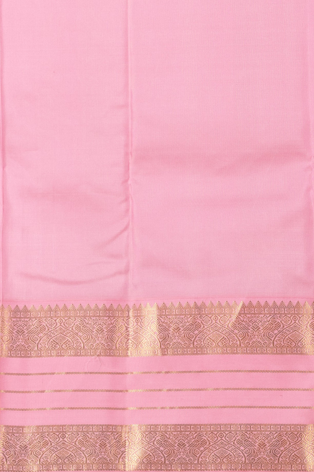 Bottle Green and Baby Pink Butta Pure silk saree