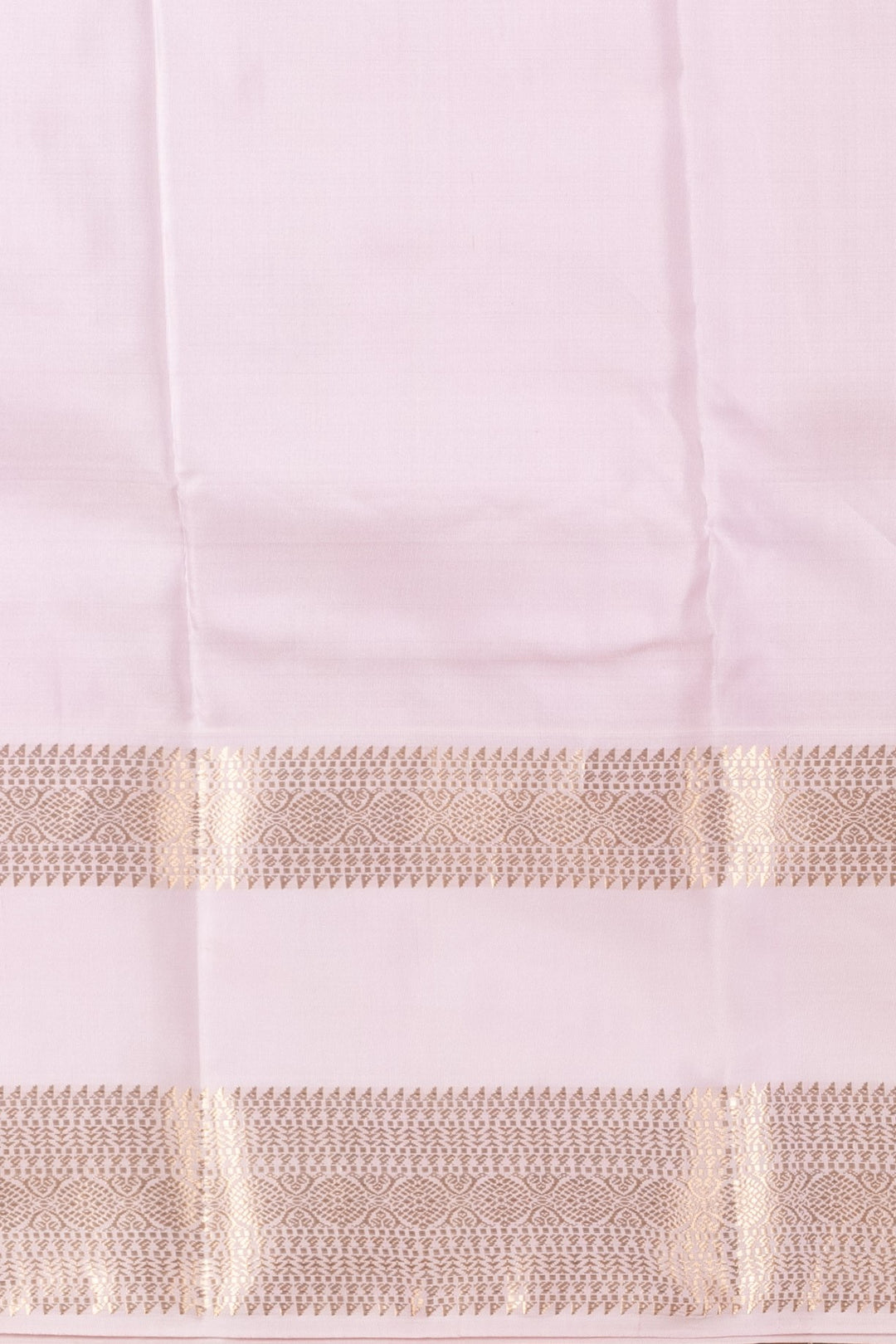 Bright Orange and Powder pink Retta Patta Border Pure Kanchi silk saree