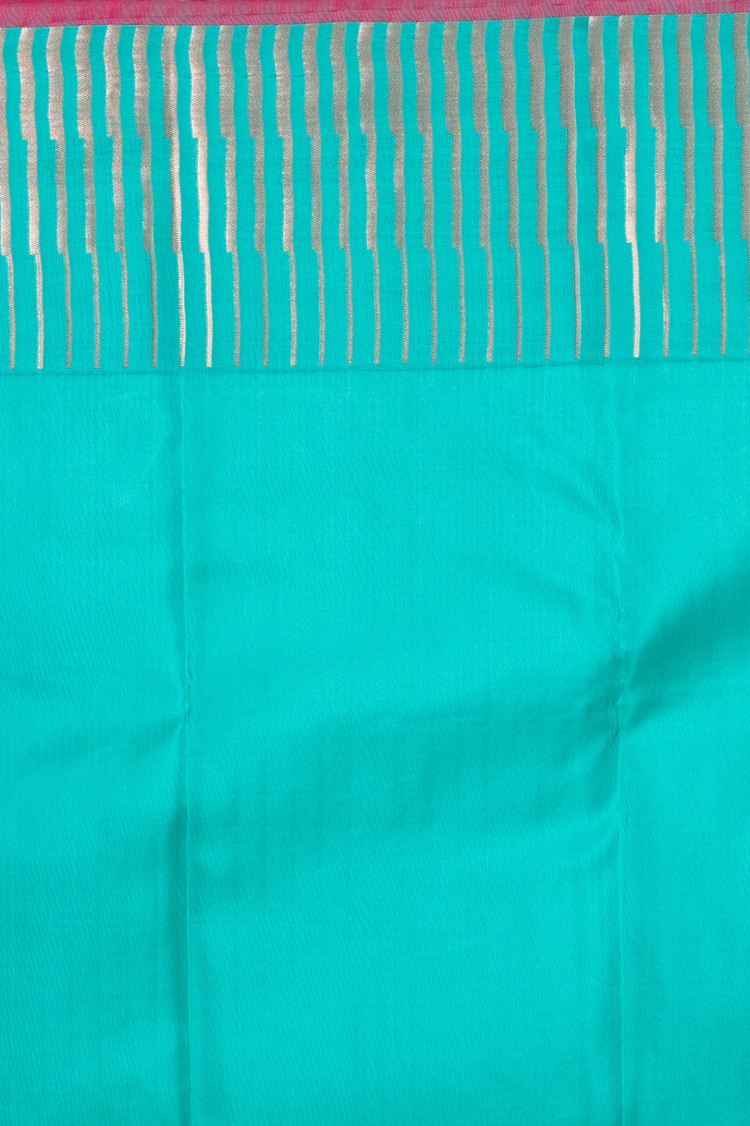 Bright yellow and Turquoise blue Pure Kanchi silk saree