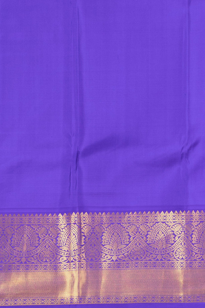 Turquoise blue and Cobalt Blue Korvai pure kanchi silk saree
