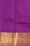 Teal green and Purple Pure kanchi silk saree