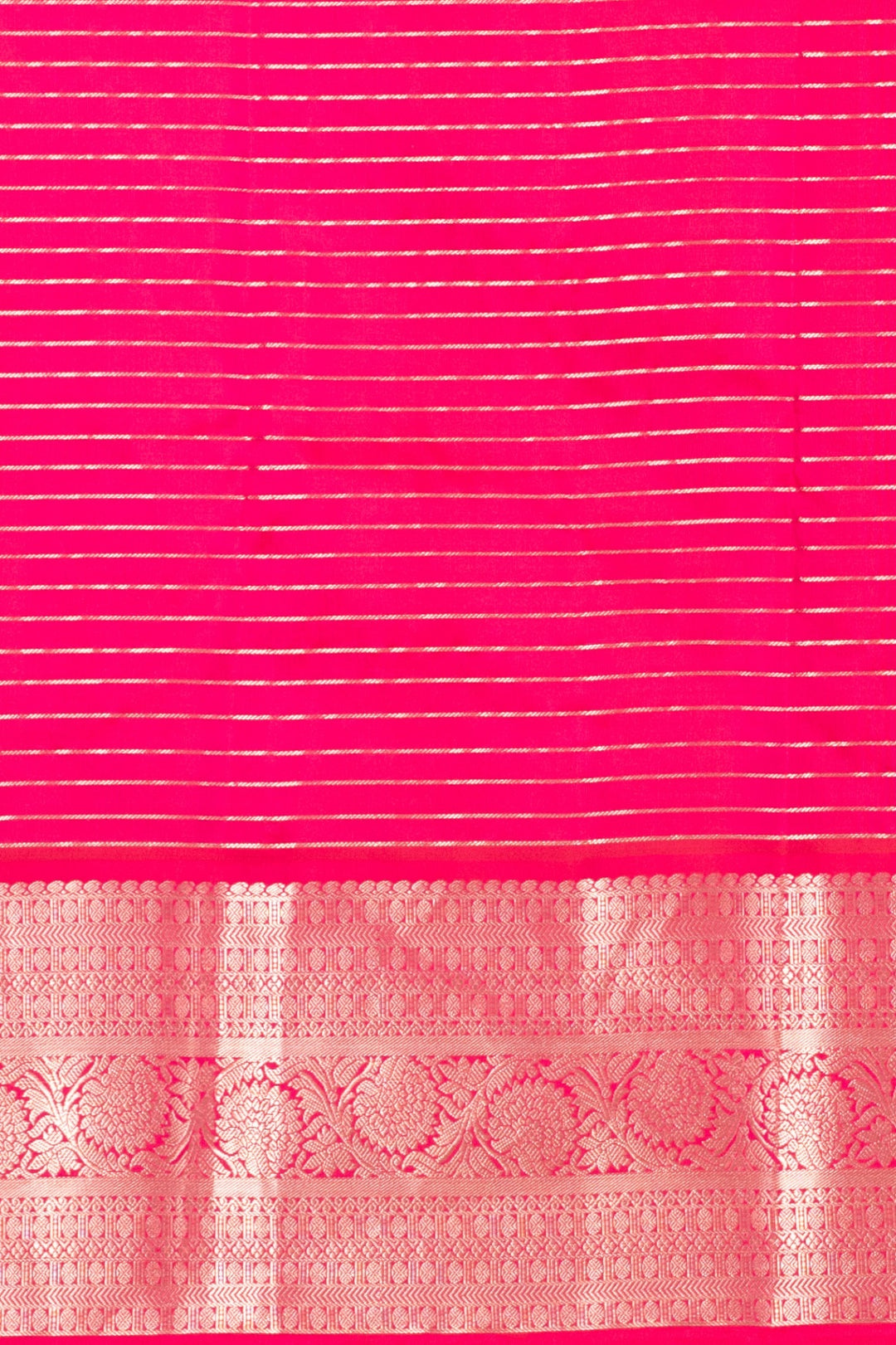 Egg Shall white and Pink Checked Pure kanchi silk saree