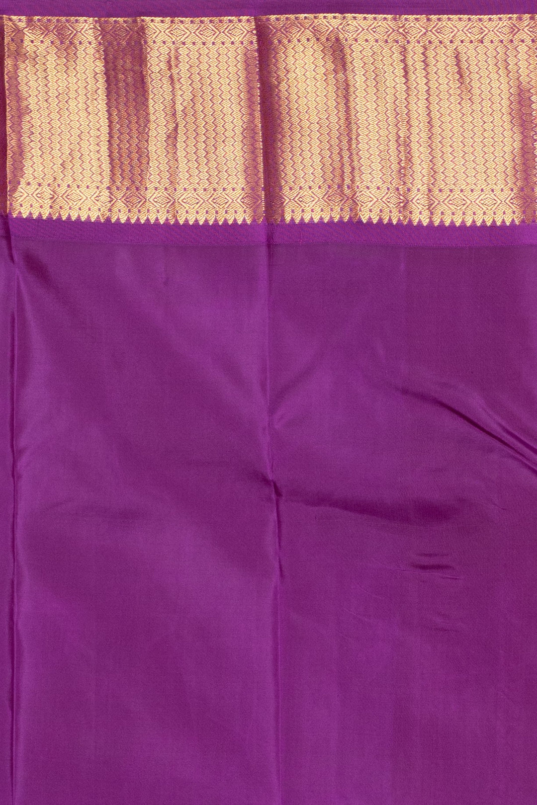 Bone White and Blue Violet Pure kanchi silk saree