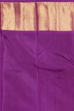 Bone White and Blue Violet Butta Pure kanchi silk saree