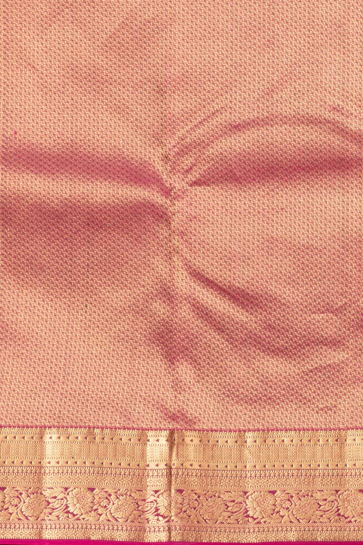 Purple Brocade Blouse Pure kanchi silk saree