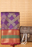 Plum Purple and Maroon soft silk saree