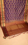 Plum Purple and Maroon soft silk saree