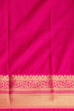 Golden and Pink kanchi soft silk saree