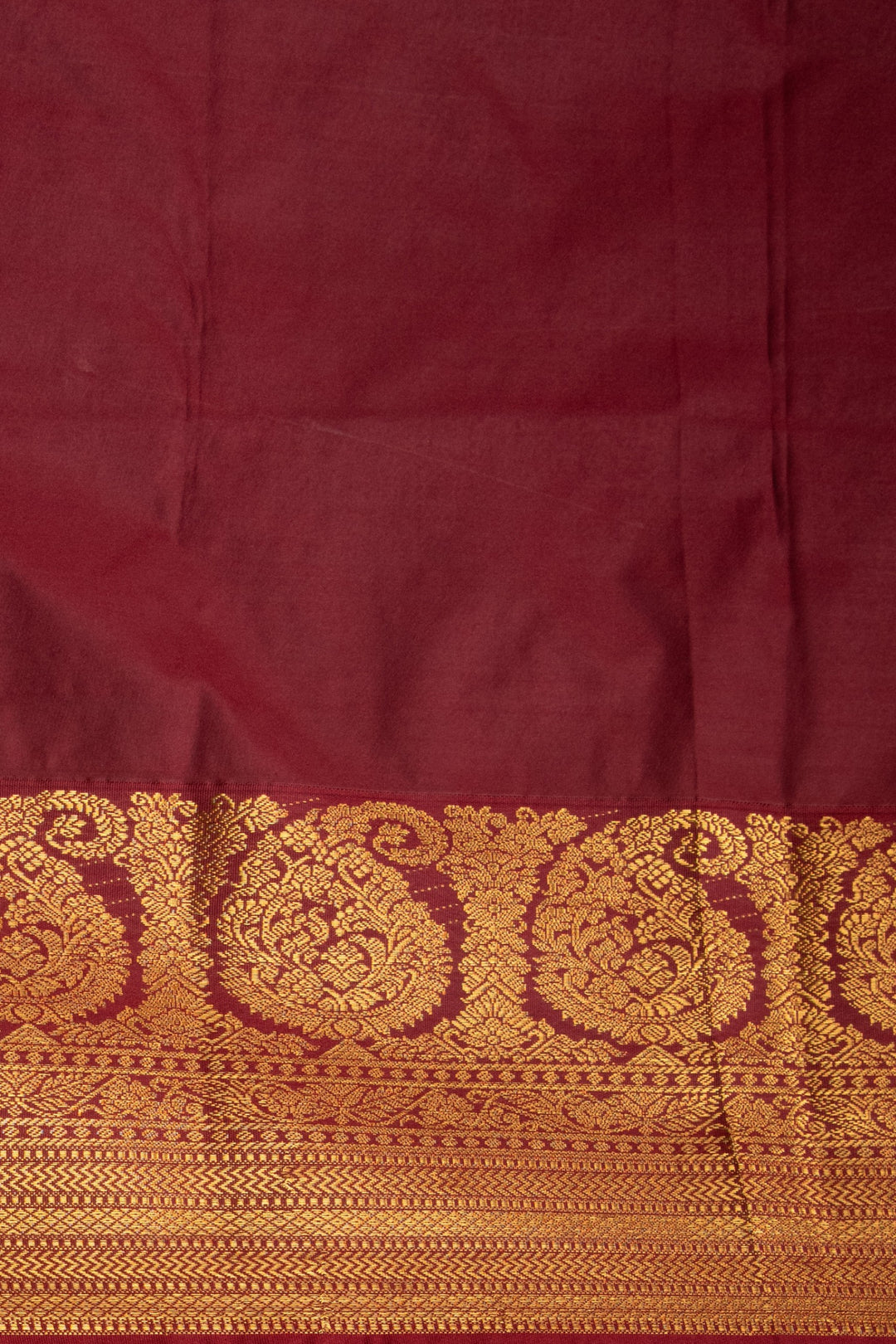 Golden Yellow and Maroon Kanchi Ganga Jamuna soft silk saree