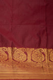 Golden Yellow and Maroon Kanchi Ganga Jamuna soft silk saree