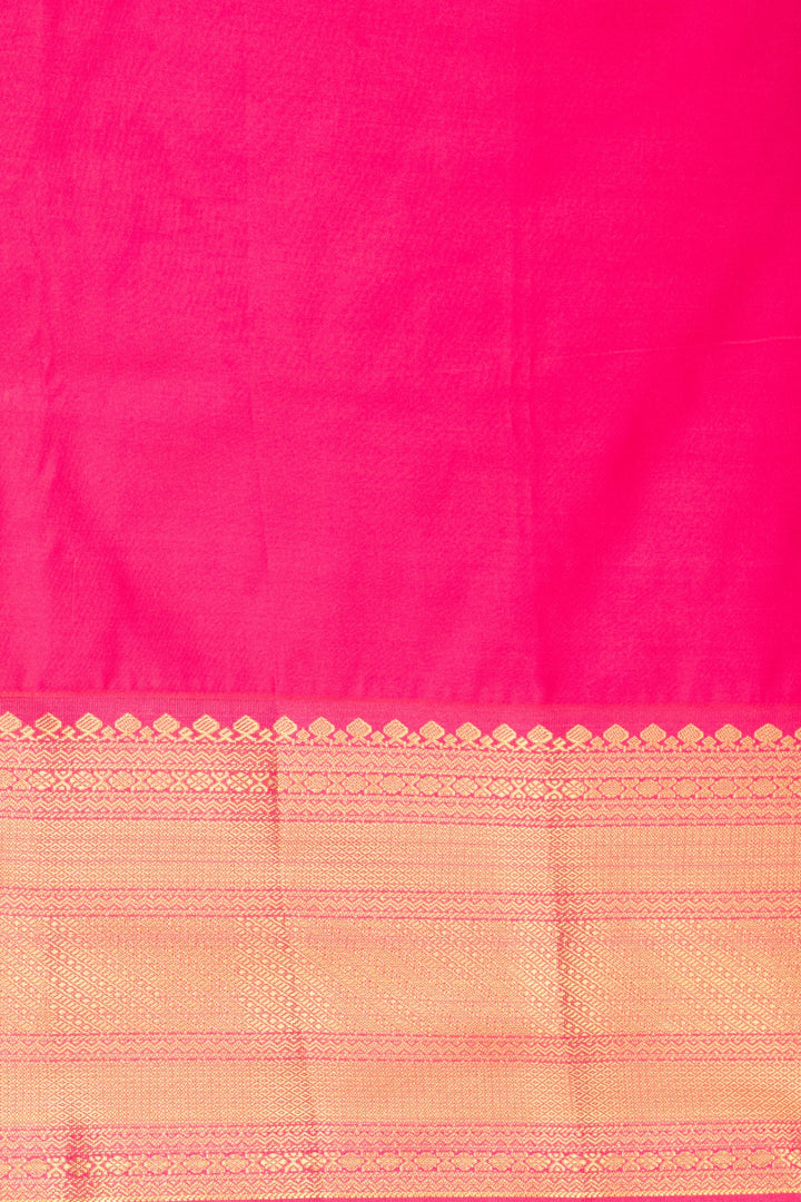 Bottle Green and Pink kanchi soft silk saree