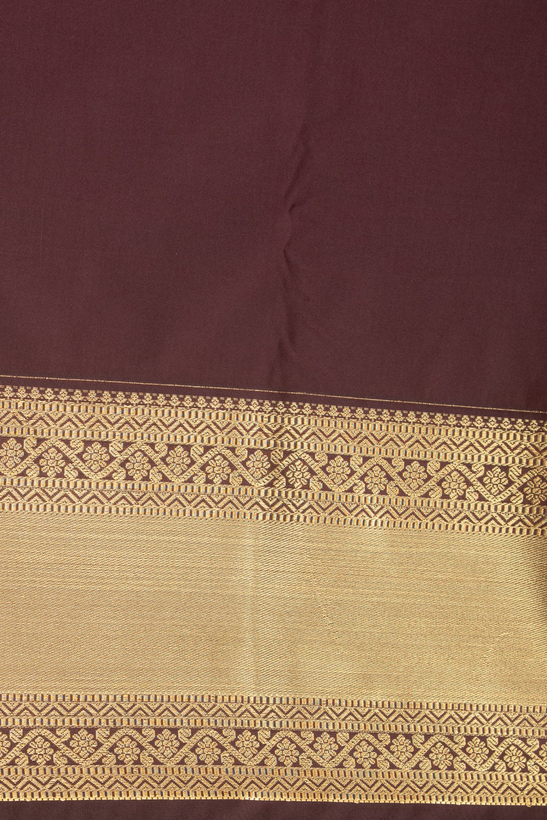 Baby Blue and Chocolate Brown kanchi semi silk saree