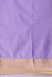 Dual tone Teal blue and Lilac Lavender Semi silk saree