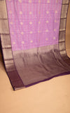 Lavender and Palatinate Purple kanchi soft silk saree