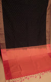 Black and French Rose kanchi soft silk saree