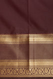 pumpkin orange and Chocolate Brown semi silk saree