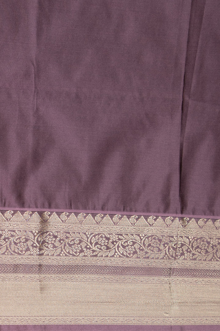 Mango yellow and Mauve Lavender soft silk saree