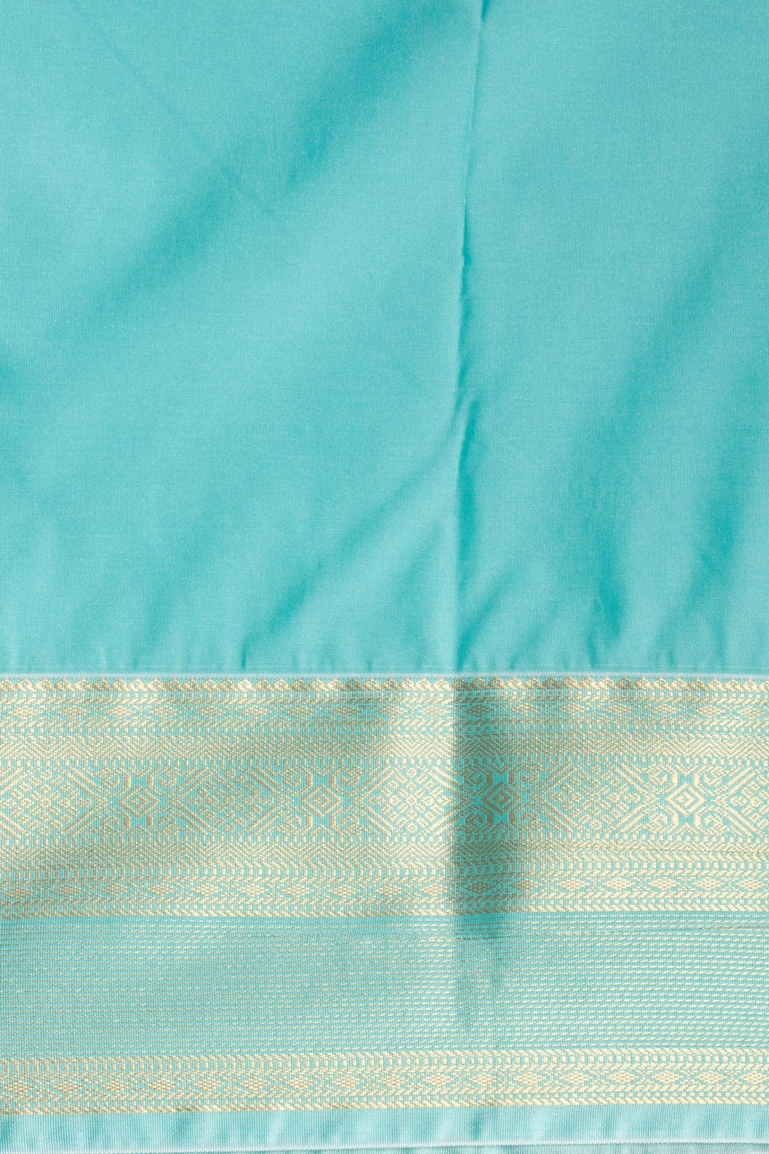 Red Orange and Pastel Blue semi silk saree