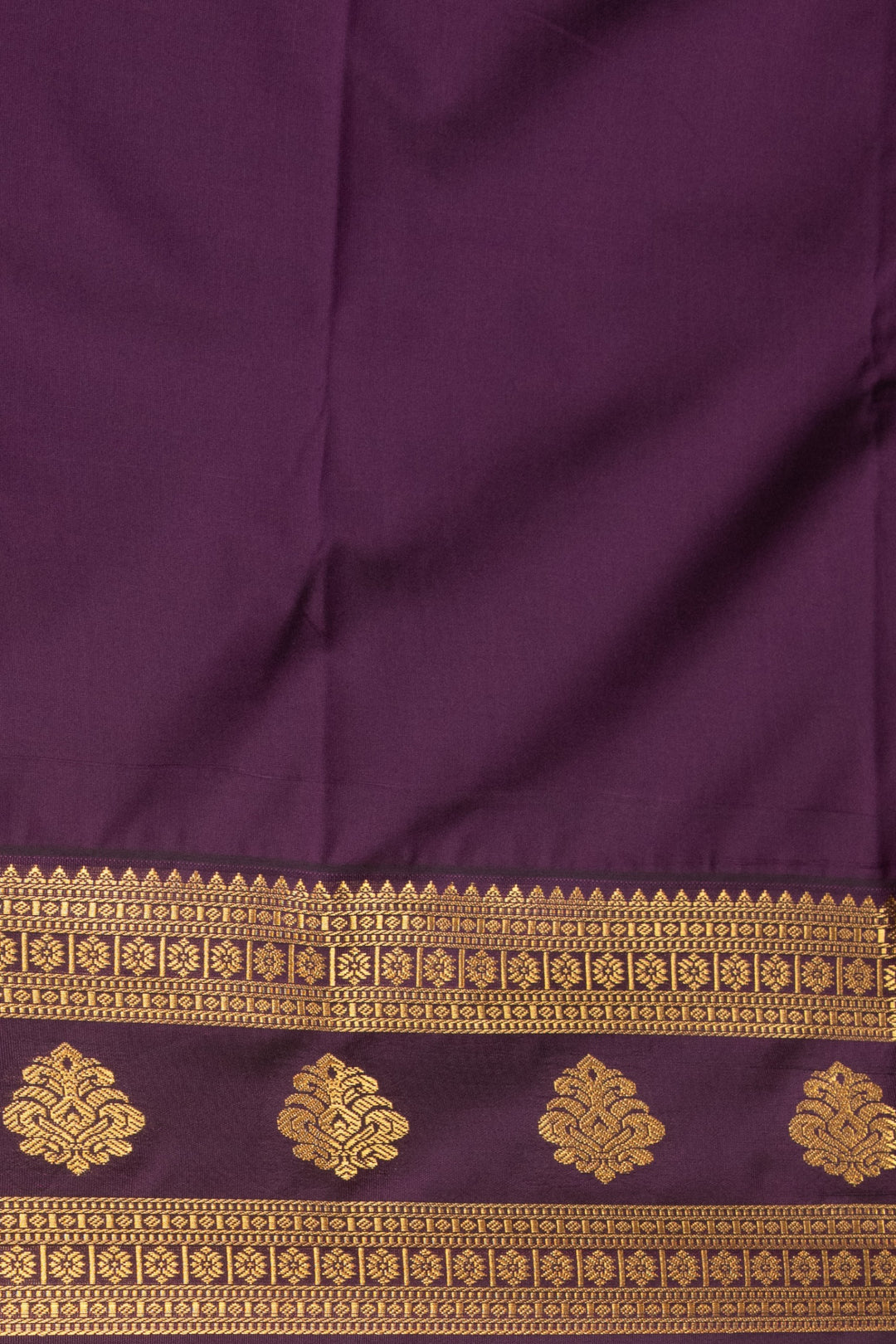 Neon orange and Eggplant purple Retta Patta Border semi silk saree
