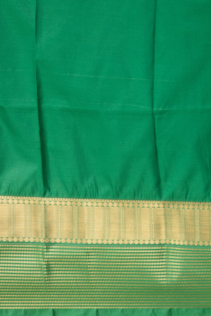 Palatinate Purple and Lawn green soft silk saree