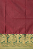 Dual Tone Teal green and Maroon soft silk saree