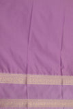 Chartreuse green and Lilac soft silk saree