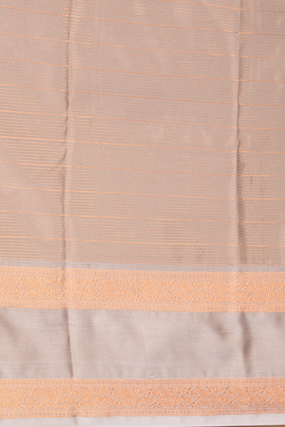 Forest green and Cement grey Retta Patta Border soft silk saree