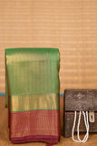 Jungle green and Maroon soft silk saree