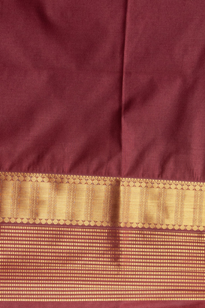 Jungle green and Maroon soft silk saree