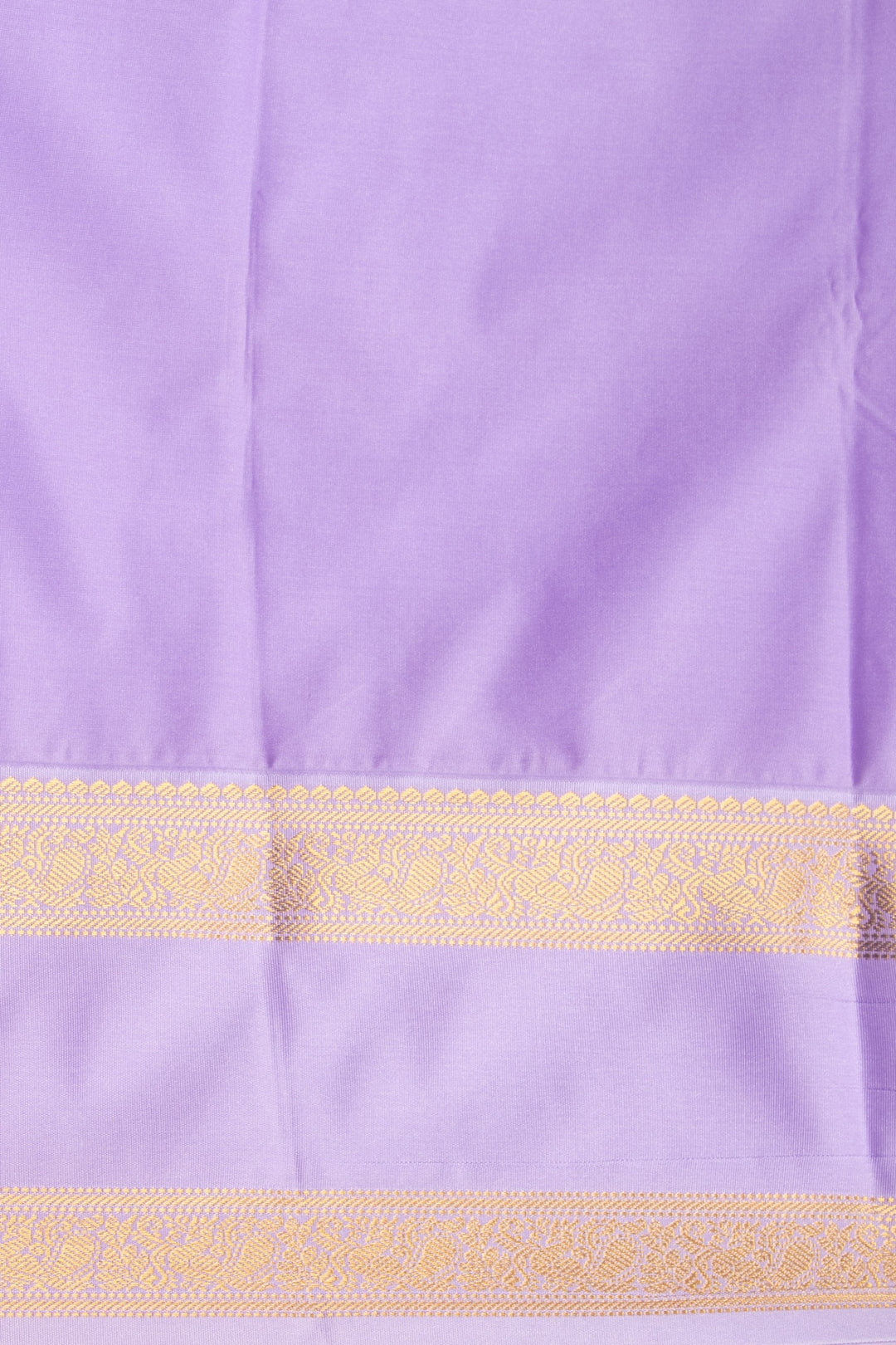 Pine green and Pastel Lavender Retta Patta Border semi silk saree