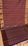 Dual Tone maroon and Purple soft silk saree