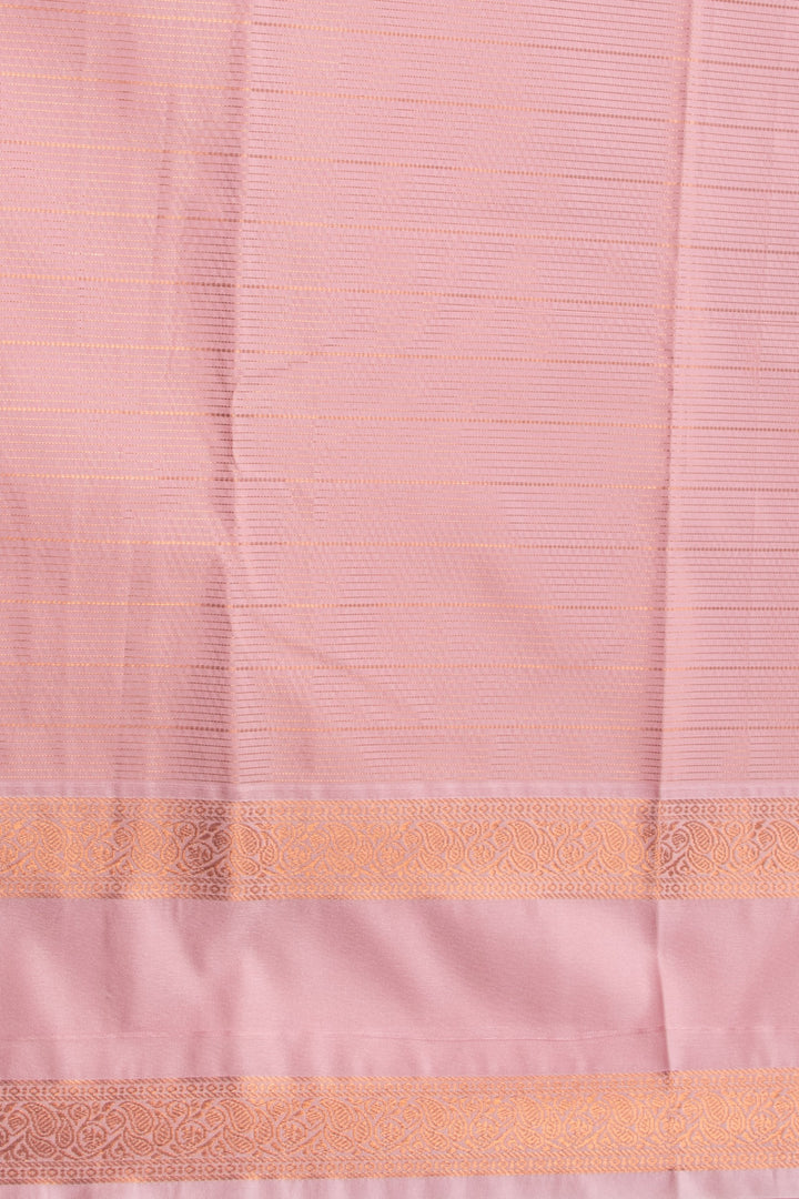 Maroon and Baby pink  Retta Patta Border semi silk saree