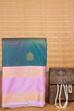 Peacock Blue and Lilac Lavender Vairaoosi soft silk saree