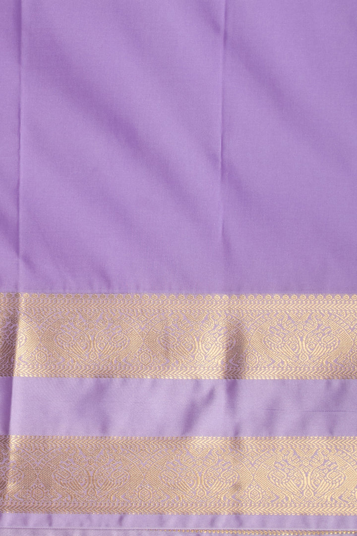 Teal Blue and Pastel Lavender Butta semi silk saree