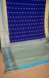 Royal Blue and Baby Blue Butta semi silk saree