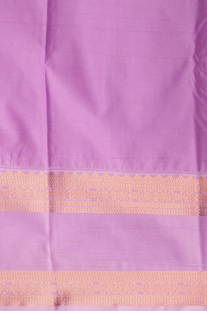Raspberry Pink and Lavender Retta Patta Border semi silk saree