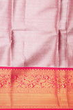 Golden Orange and Pink Tissue silk saree
