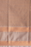 Papaya Orange and Cement grey Vairaoosi semi silk saree