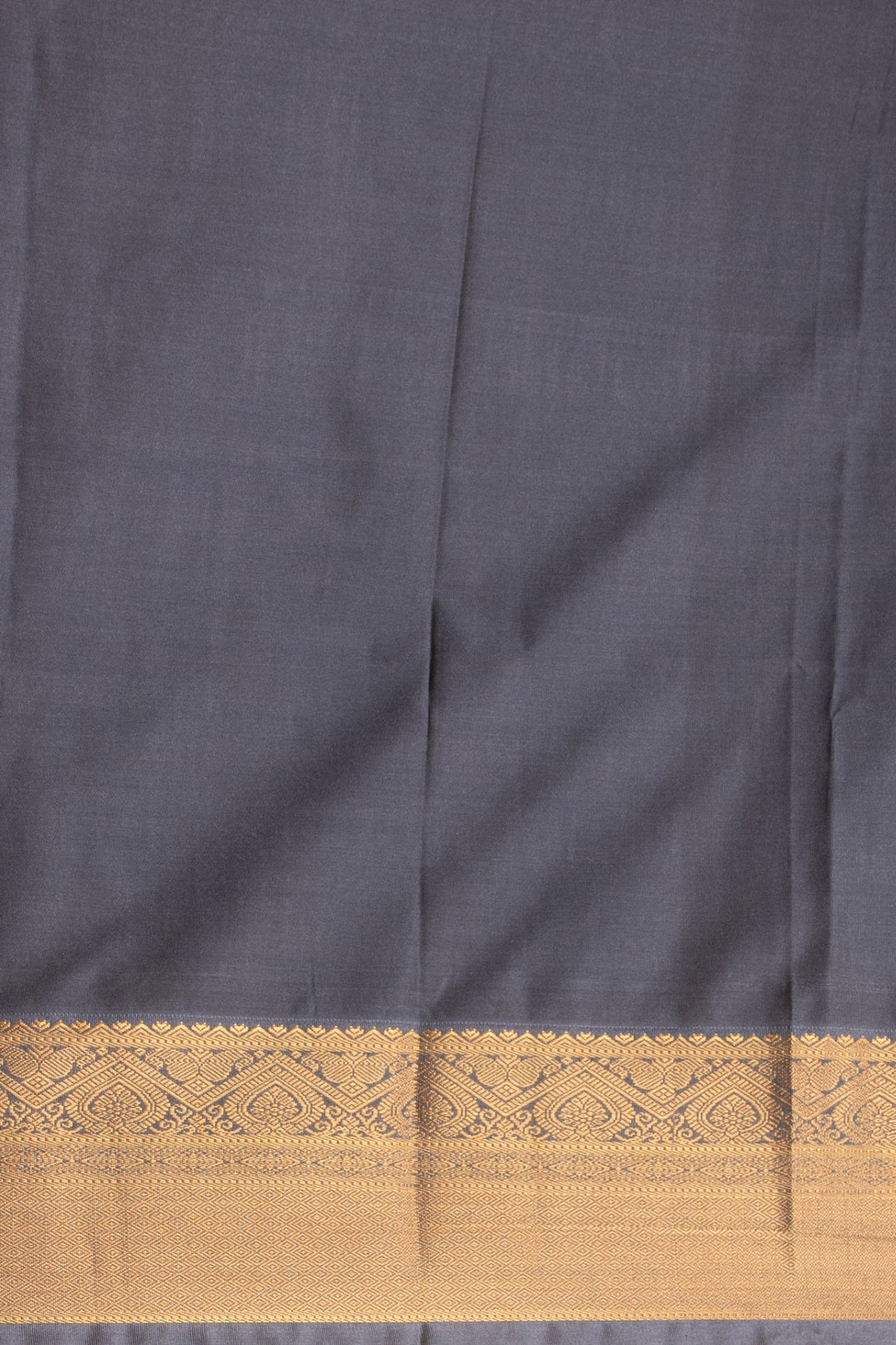 Mustard Yellow and Charcoal grey small checked soft silk saree