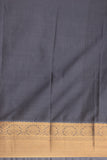 Mustard Yellow and Charcoal grey small checked soft silk saree
