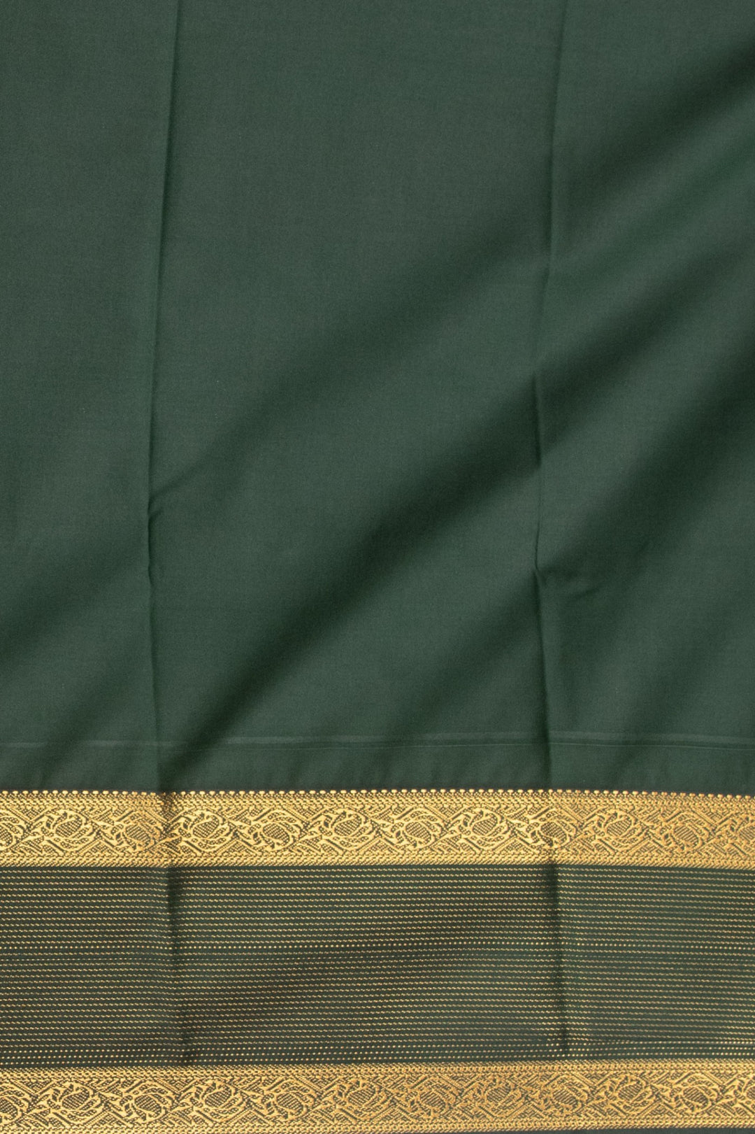 Rose Pink and Bottle green Korvai semi silk saree