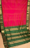 Dual Tone Pink 9 yard pure silk saree