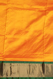 Mango yellow 9 yard pure silk saree