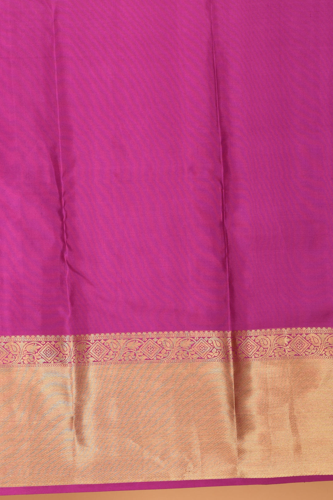 Dual Tone green and Magenta checked pure kanjivaram silk saree